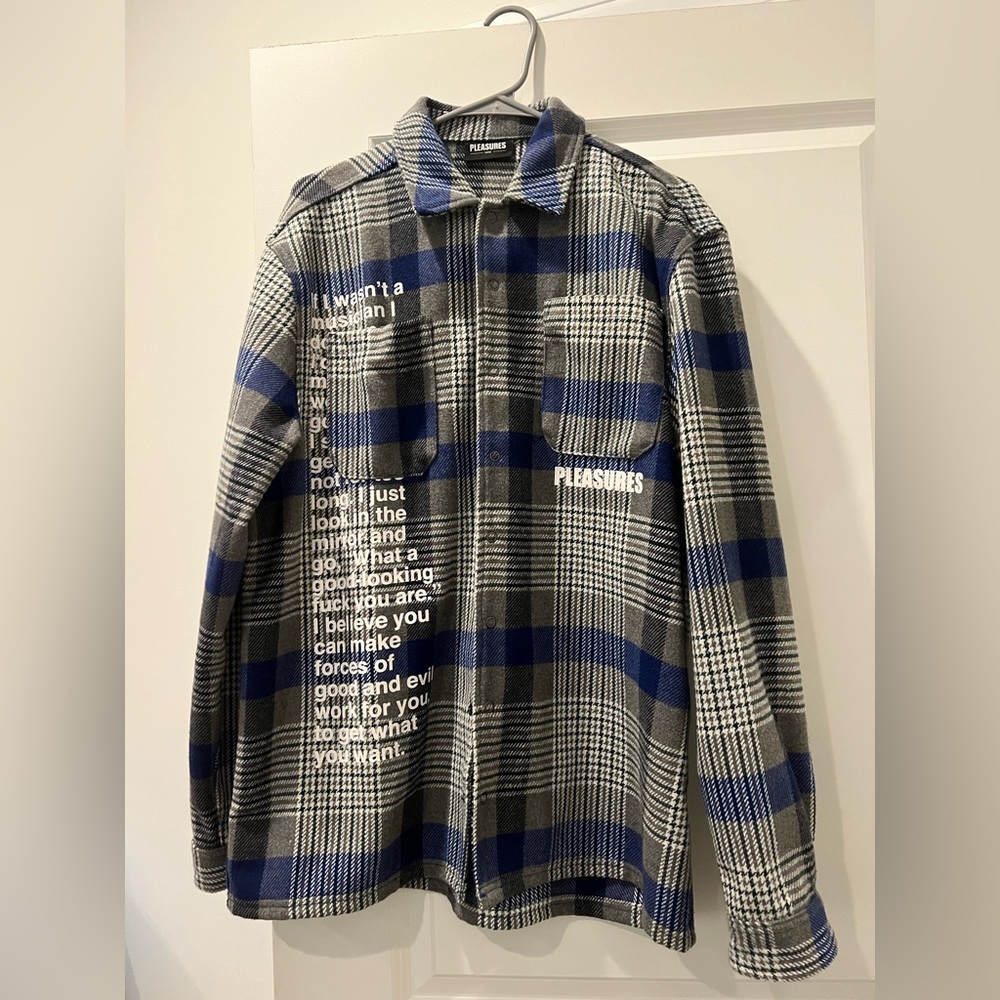 PLEASURES FORCES PLAID OVERSHIRT